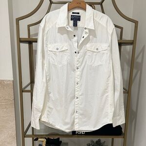 Men’s White Button-Up Shirt